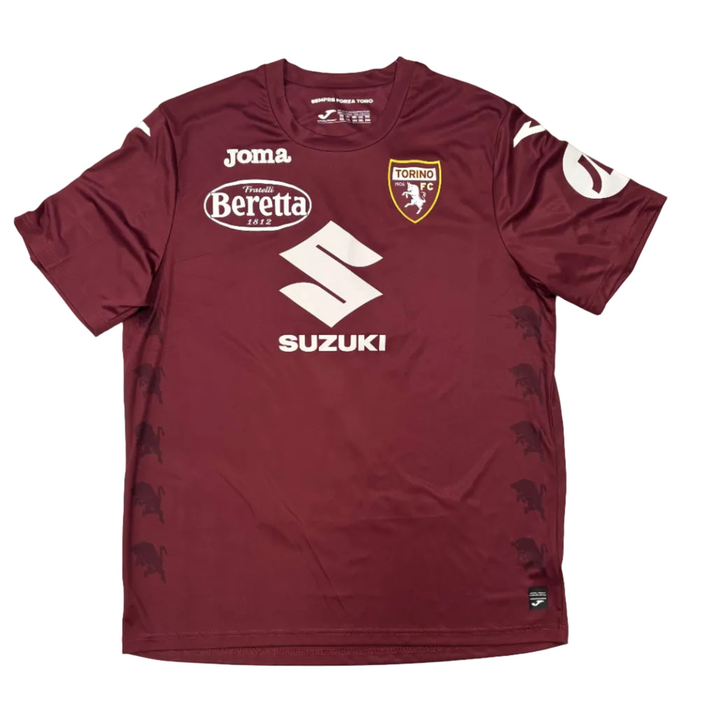 Maroon sports jersey with visible branding on a white surface